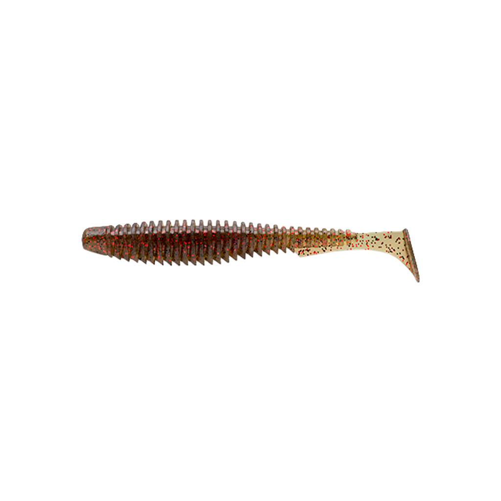 Силікон рибальський FishUP U-Shad 2.5" 045 - Green Pumpkin/Red&Black (9шт/уп) (1864.02.31)