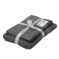 ARDESTO towel set of terry Splendid 50x90 cm, 70x140 cm, 2 pcs, 100% cotton, dark gray (ART2359DG)
