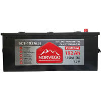 Акумулятор автомобільний NORVEGO ВЕСТА Premium 192A +лів (3) (1350 пуск)