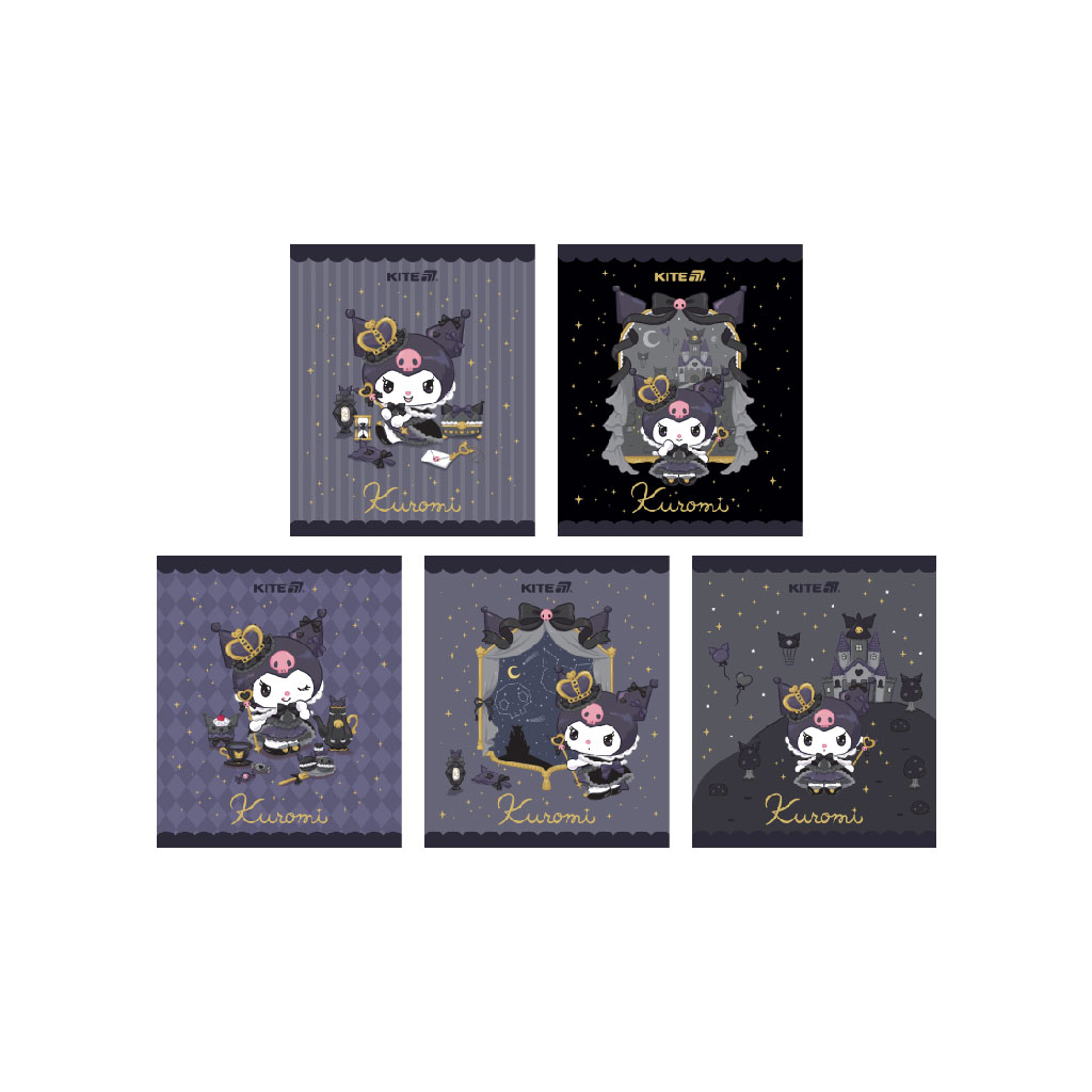 Зошит Kite Kuromi, 24 аркуші, лінія (HK25-239)