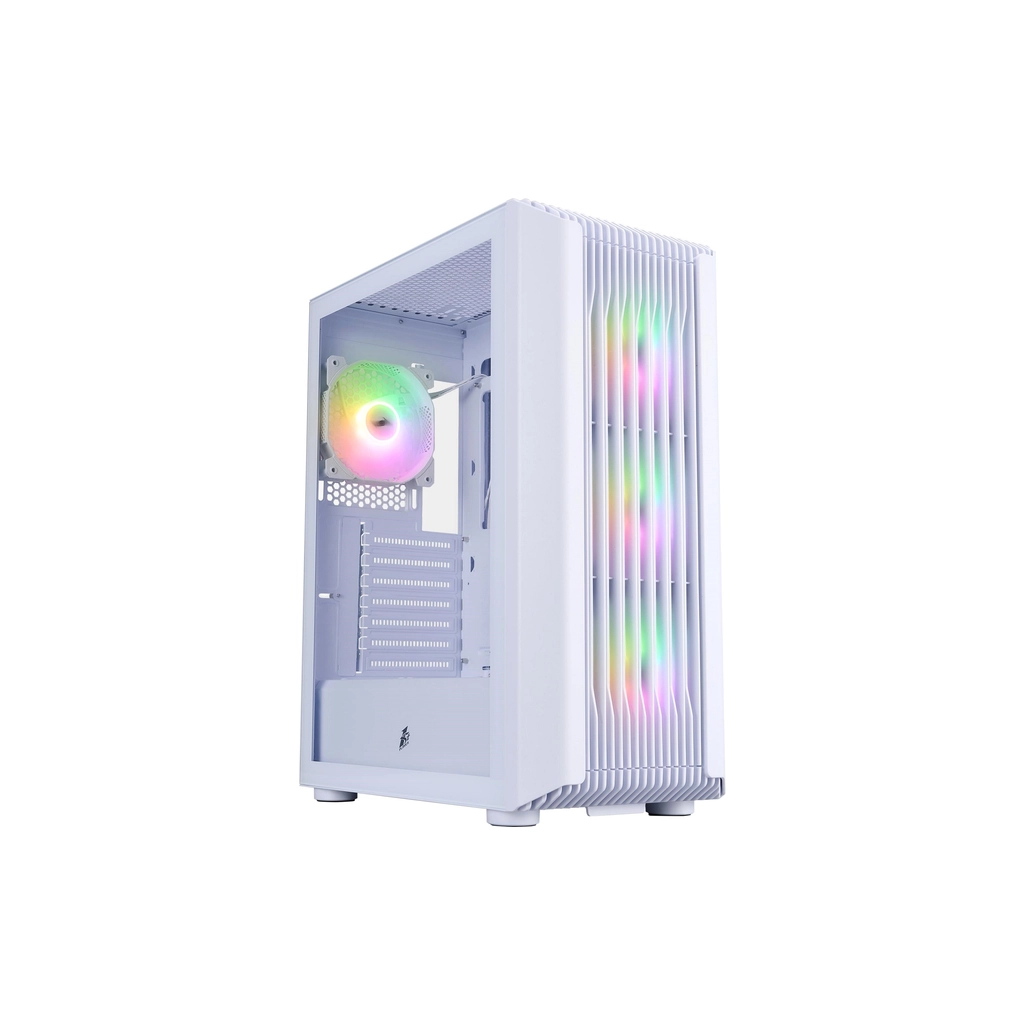 Корпус для ПК 1stPlayer H6-WH-4F7-W