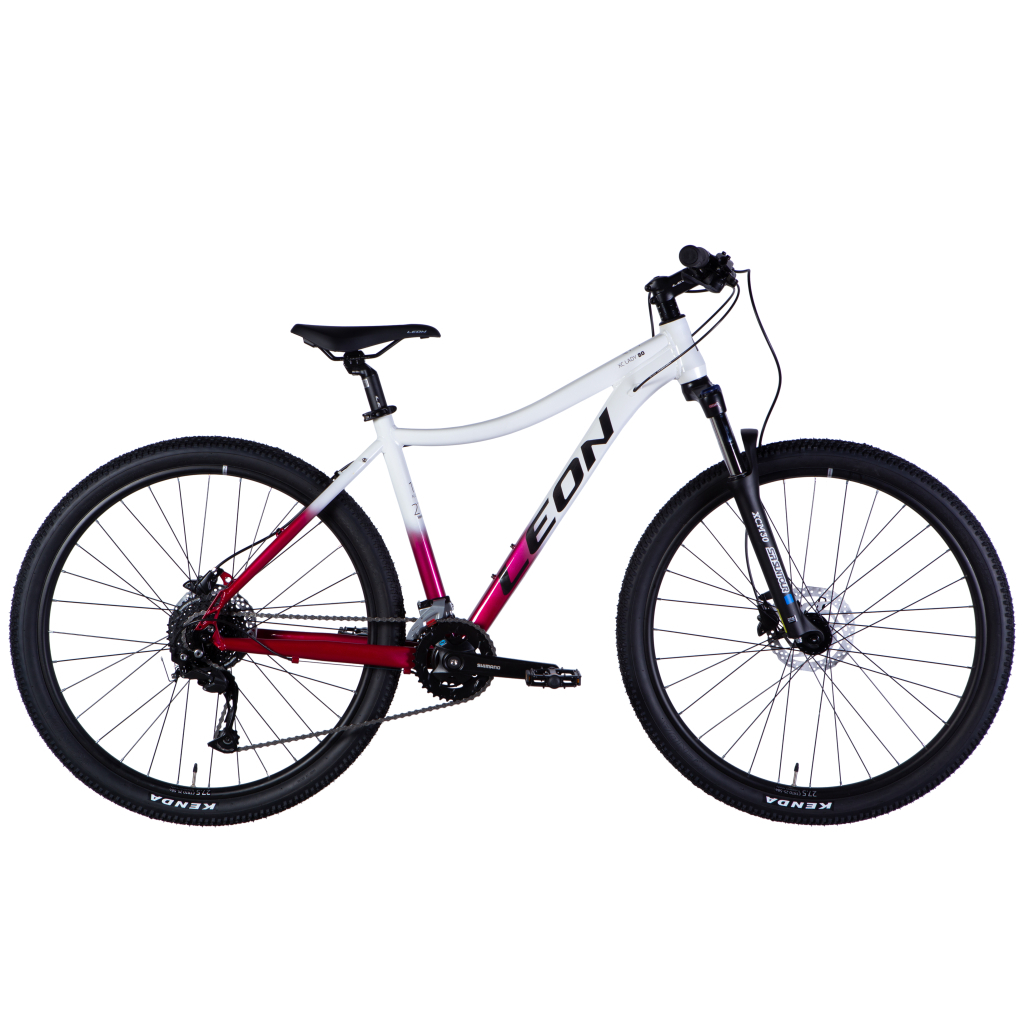 Велосипед Leon 27,5" XC LADY 80 HDD рама-18" AL 2025 білий з малиновим (OPS-LN-27,5-007)