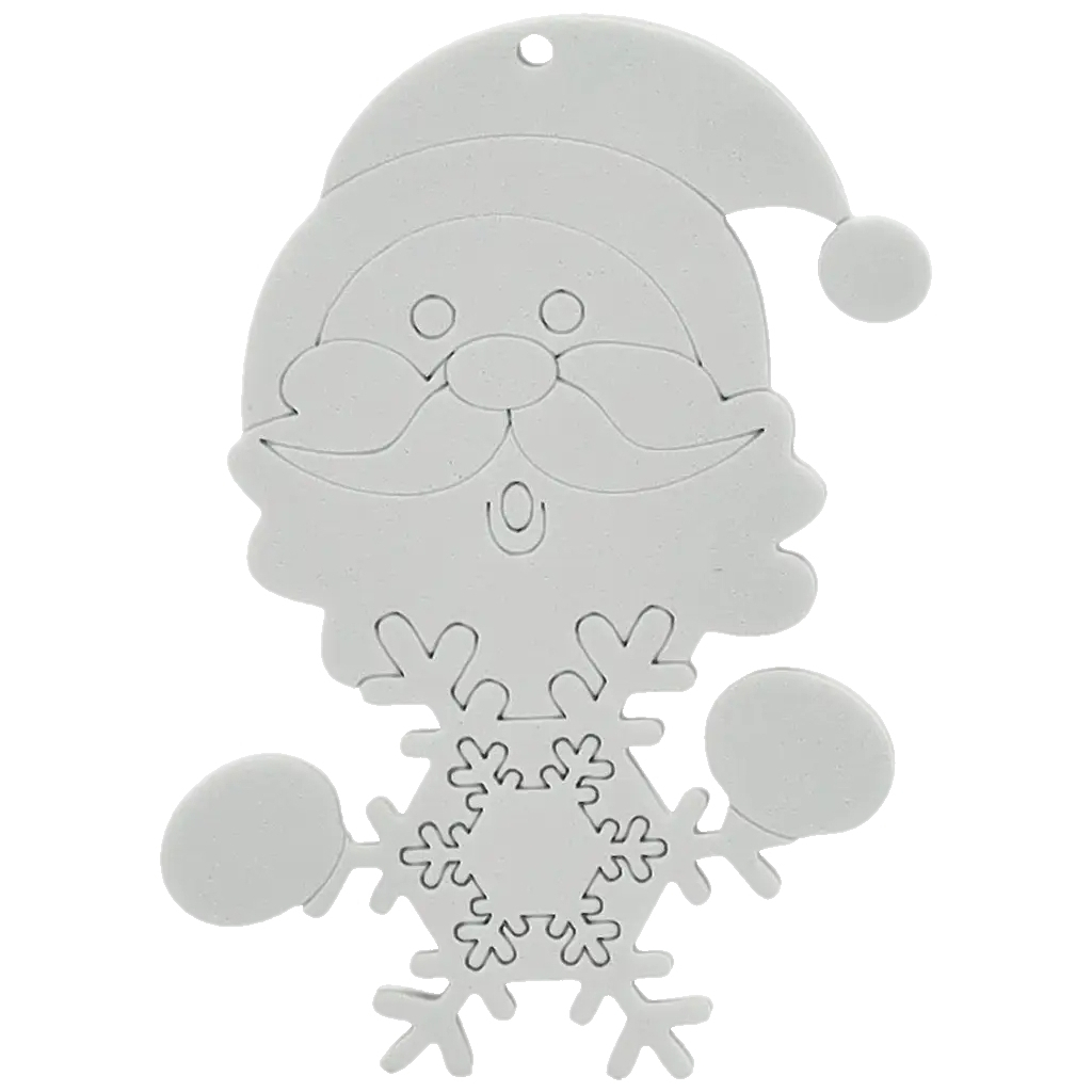 Ялинкова іграшка Chomik Комплект прикрас для розфарбовування 3 шт 10см та флома (5900779878952_1)