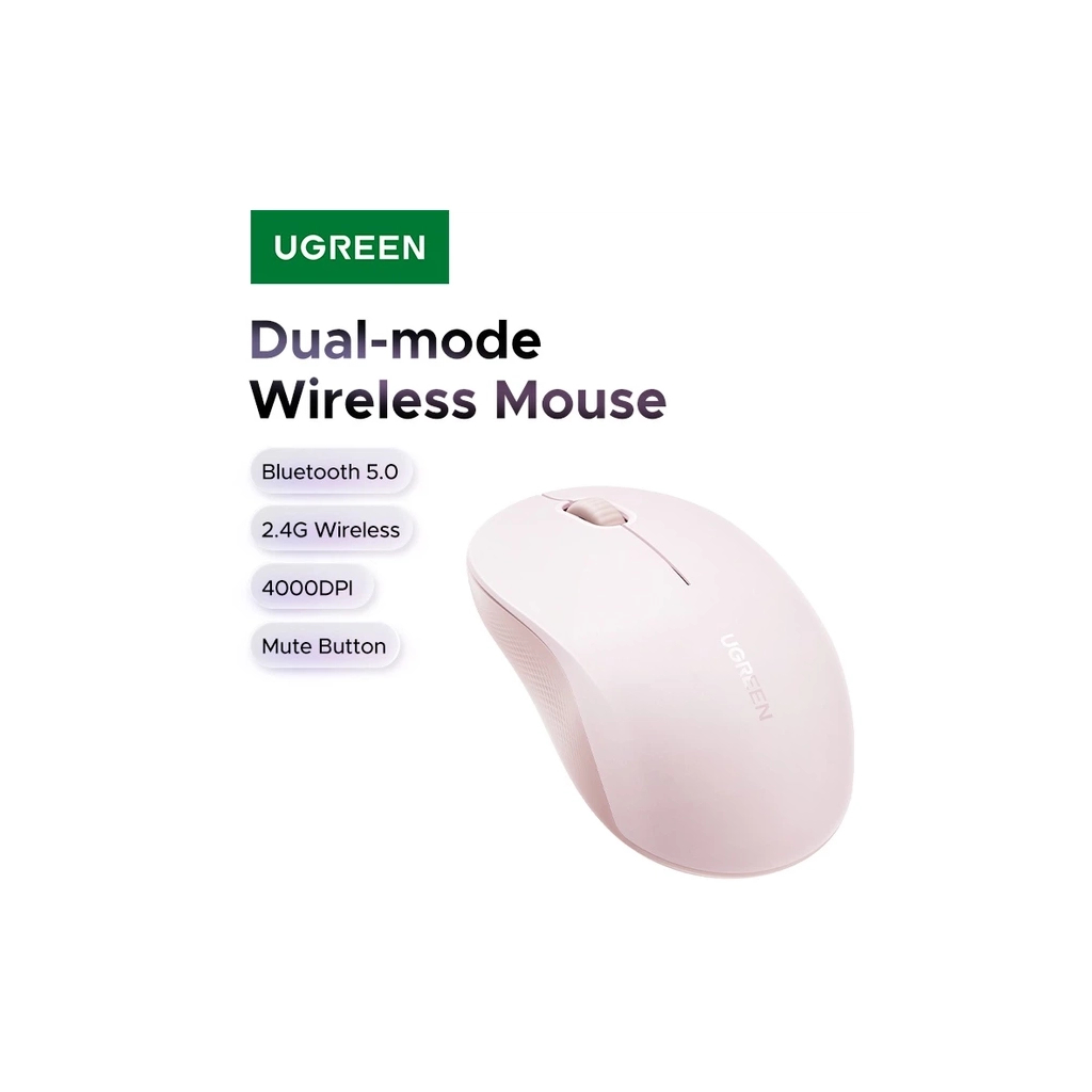 Мишка Ugreen M331 Wireless/Bluetooth Pink (65625)