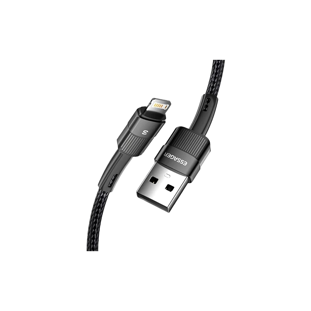 Дата кабель USB 2.0 AM to Lightning 1.0m 2.4A black Essager (EXCL-XC01)