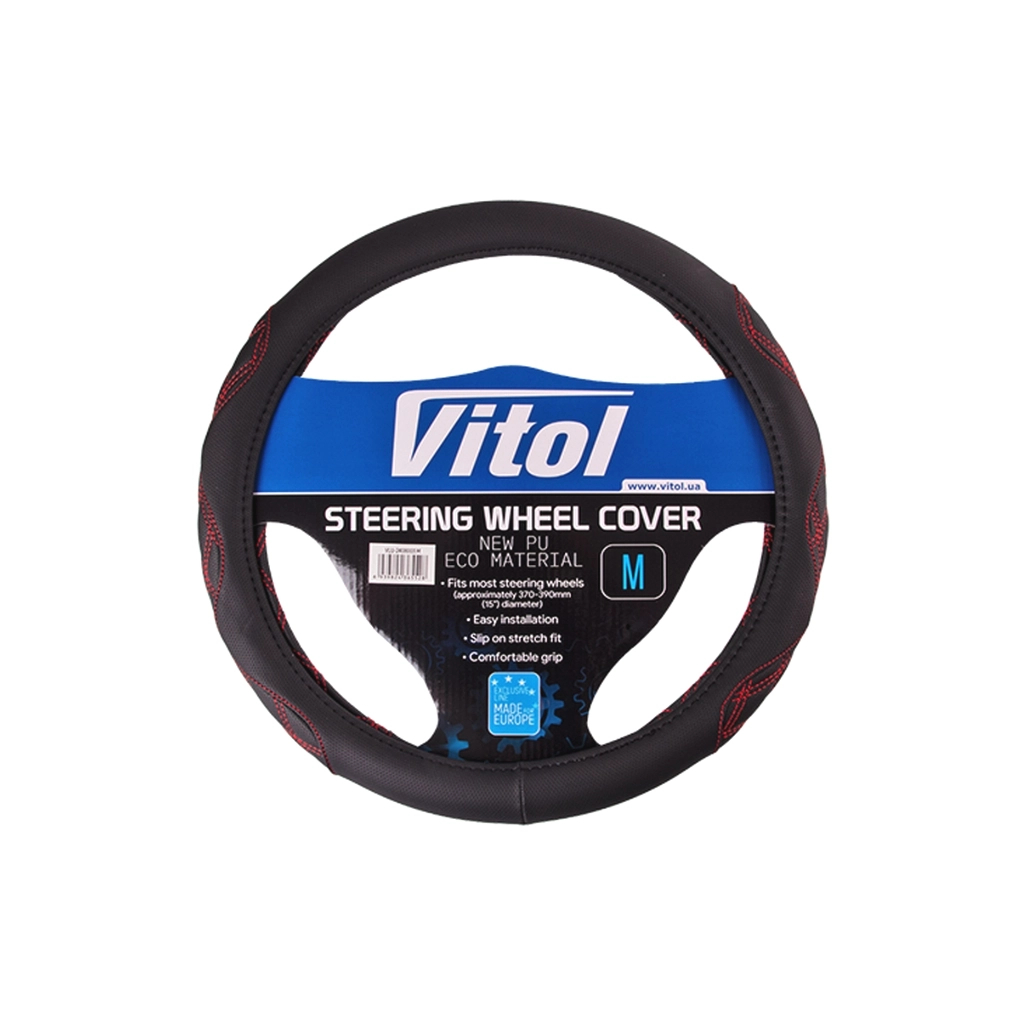 Чохол на руль VITOL M чорн (VLU-2408003 M)