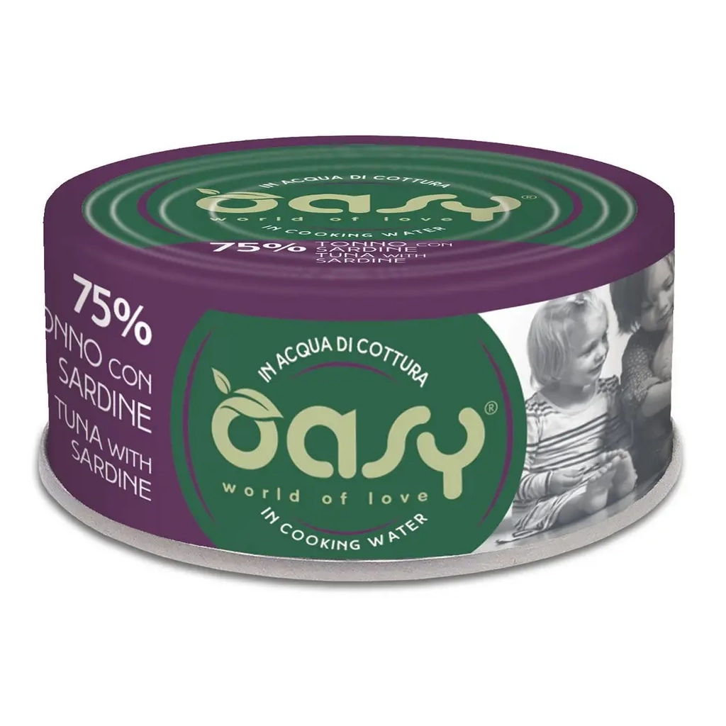 Консерви для котів OASY Wet More Love з тунцем та сардиною 70 г (8053017344942)