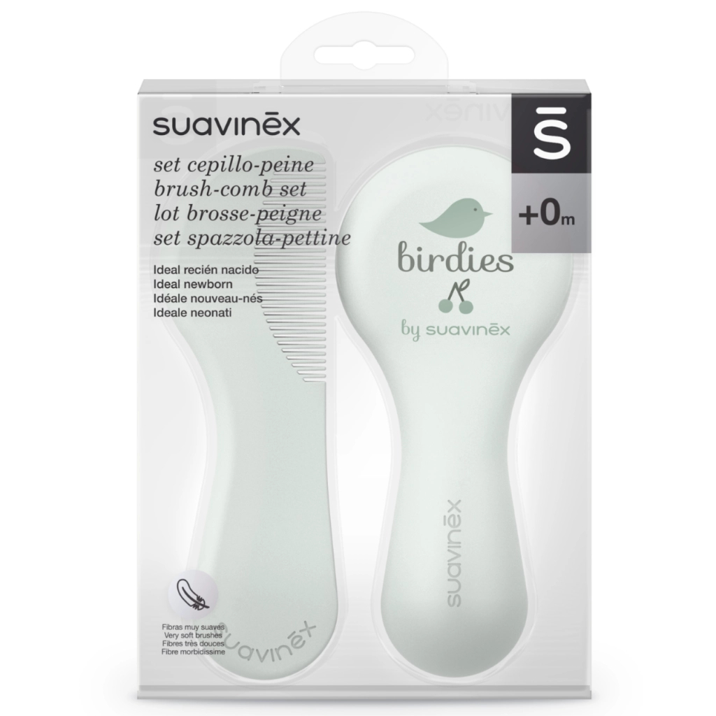 Набір для догляду за дитиною Suavinex гребінців "Birdies", світло-зелений (2шт) (403063) Набір для догляду за дитиною Suavinex гребінців "Birdies", світло-зелений (2шт) (403063)