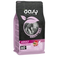 Сухий корм для кішок OASY CAT Grain Free Sterilized з свининою, яблуком та шипшиною 1.5 кг (8054329512418)