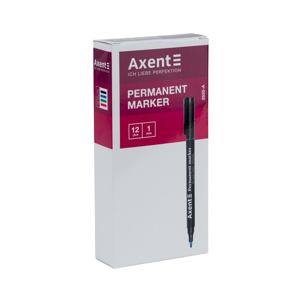 Маркер Axent Permanent 2535-A, 1 мм круглий чорний (2535-01-A)
