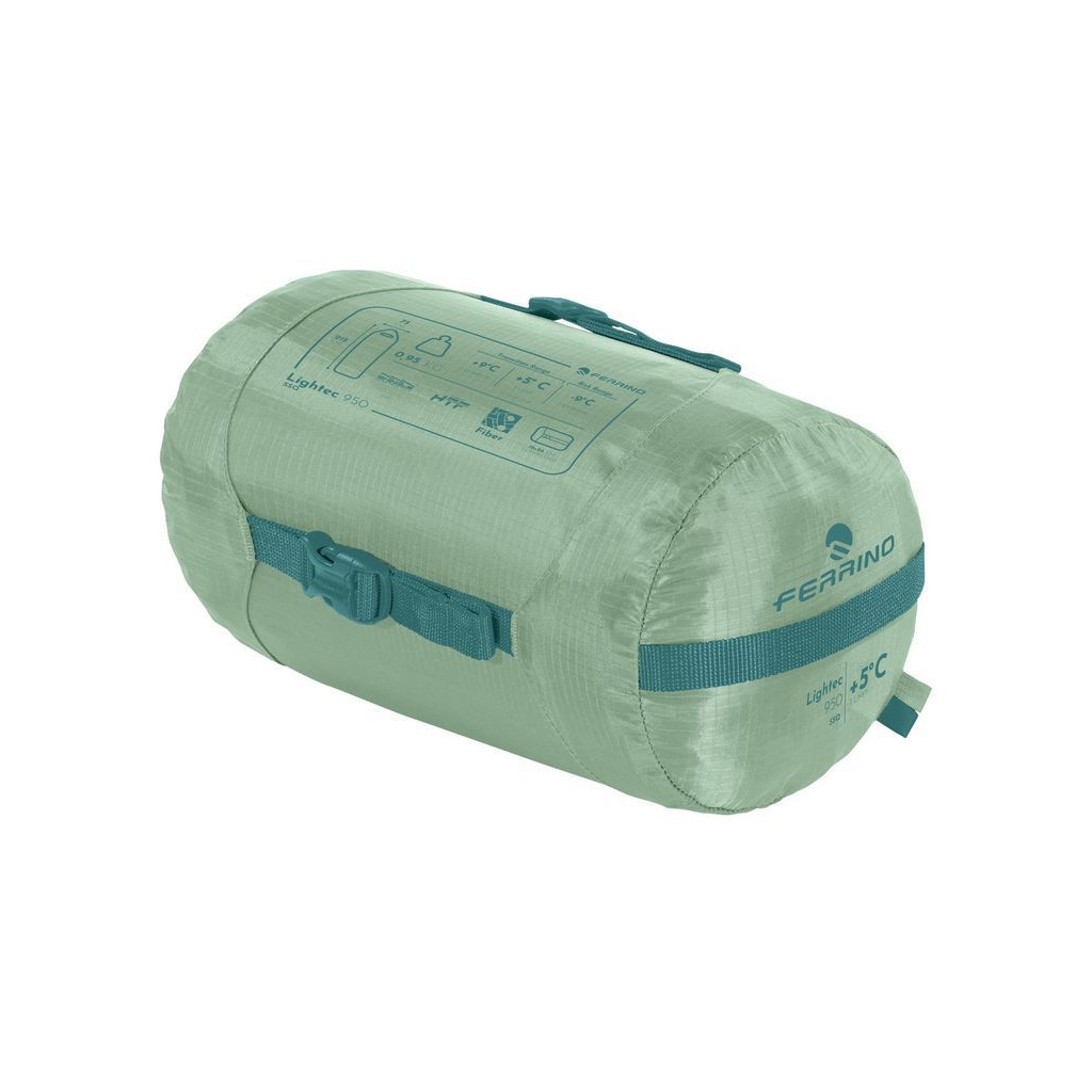 Спальний мішок Ferrino Lightec SSQ 950 +5°C Basil Green Left (86652RVVS) (932330)