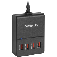 Зарядний пристрій Defender UPA-40 4 порта USB, 5V / 5A (83537)