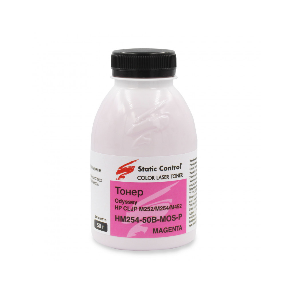 Тонер HP CLJP M252/M254/M452 50г magenta, фасовка Static Control (HM254-50B-MOS-P) Тонер HP CLJP M252/M254/M452 50г magenta, фасовка Static Control (HM254-50B-MOS-P)