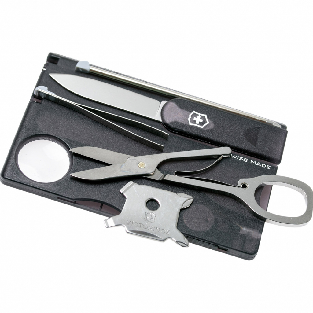 Мультитул Victorinox SwissCard Lite Transparent Black Blister (0.7333.T3B1)