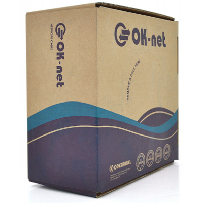 Кабель мережевий OK-Net UTP 500м cat.5e 2 пари (КПВ-ВП (100) 2х2х0,48 / 500)