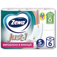 Туалетний папір Zewa Just 1 5 шарів 6 рулонів (7322541189314)