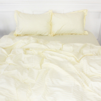 Bedding MirSon Satin Stripe 30-0002 Soft Yellow 200x220 Euro (2200005247785)