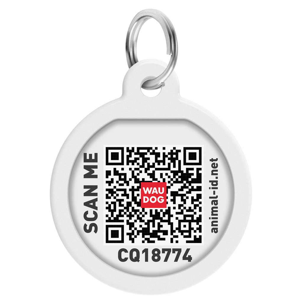 Адресник для тварин WAUDOG Smart ID з QR паспортом "NASA21", коло 25 мм (0625-0148)