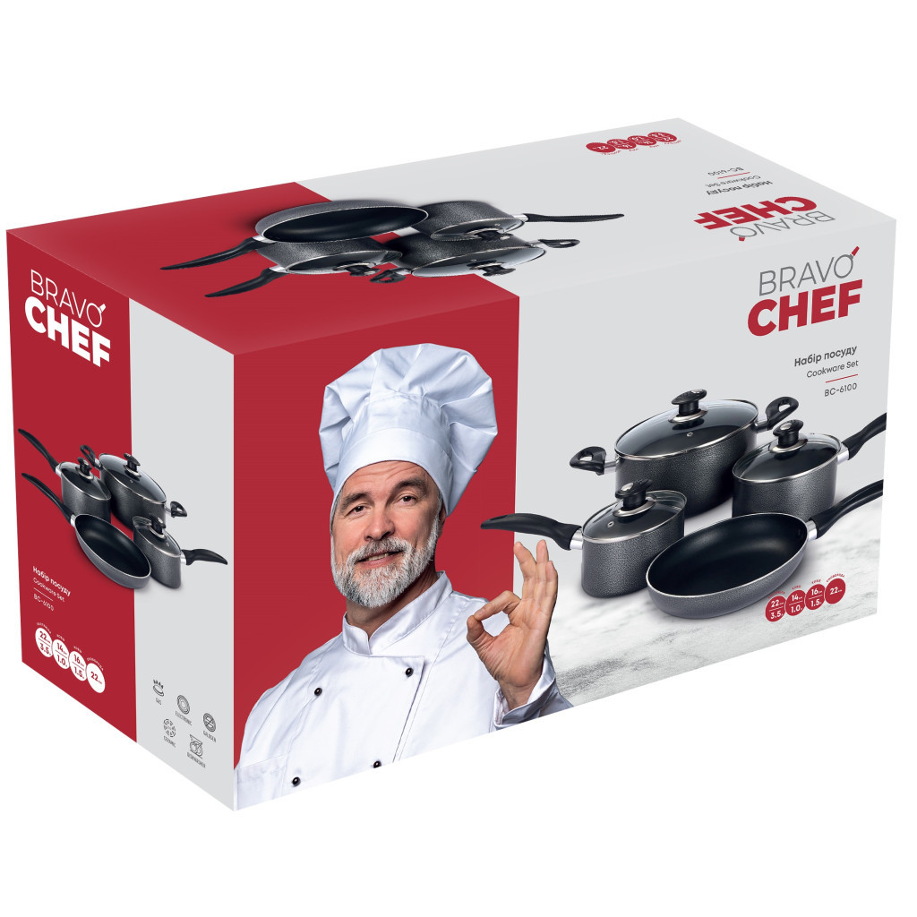 Набір посуду Bravo Chef 7 предметів (BC-6100)