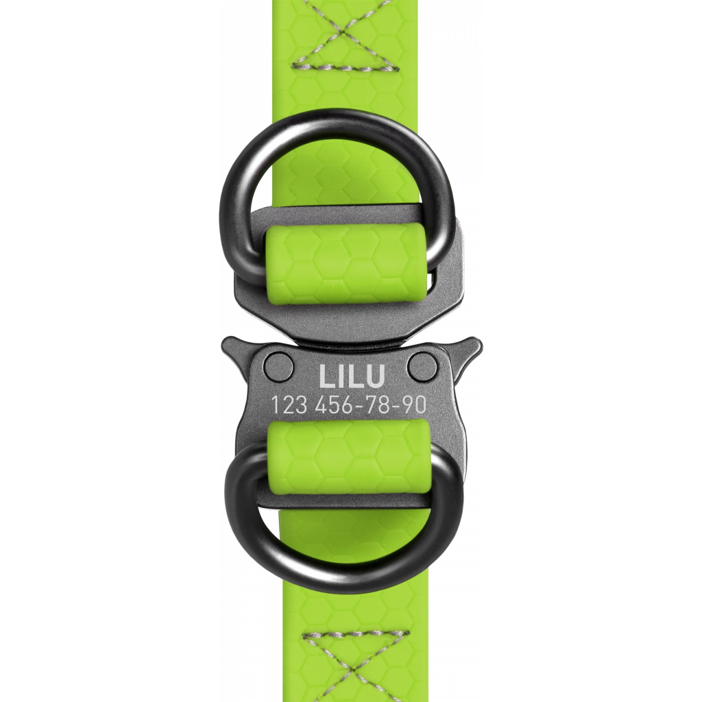 Шлея для собак WAUDOG Waterproof з QR-паспортом XS Ш 15 мм Д 30-39 см салатова (27635)