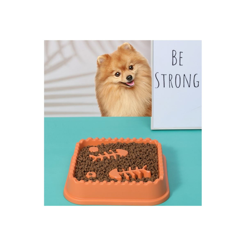 Посуд для котів WahoPet Миска для повільного годування з рибками 200 мл помаранчова (2700000023693) Посуд для котів WahoPet Миска для повільного годування з рибками 200 мл помаранчова (2700000023693)