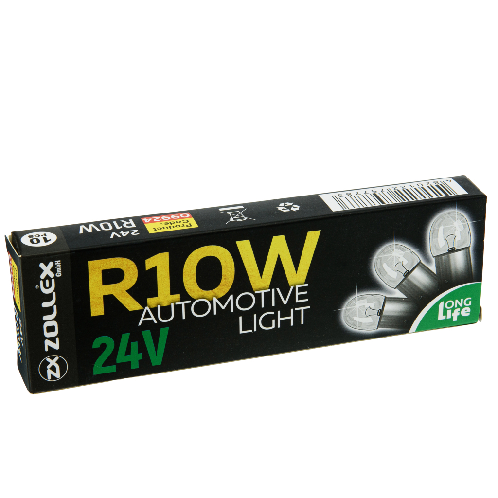 Автолампа Zollex R10W 24V Автолампа Zollex R10W 24V