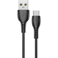Дата кабель USB 2.0 AM to Type-C 1.0m BX51 Triumph 3A Black BOROFONE (BX51CB)