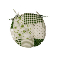 Chair cushion Provence Patchwork green Mistress D-40 cm (4823093451247)