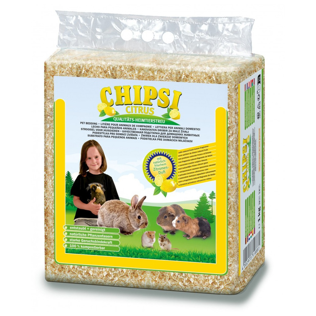 Наповнювач для гризунів Chipsi тирса цитрус 15 л/1 кг (4002973318881)
