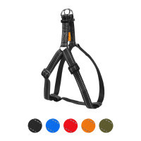 Harness for dogs Dog Extreme made of nylon adjustable W 20 mm H: 50-80 cm black (06671)