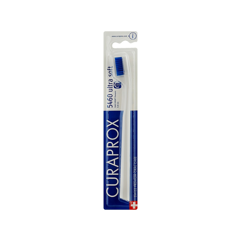 Зубна щітка Curaprox CS 5460 Ultra Soft Ультрам'яка D 0.10 мм Біла із синьою щетиною (CS 5460-18)