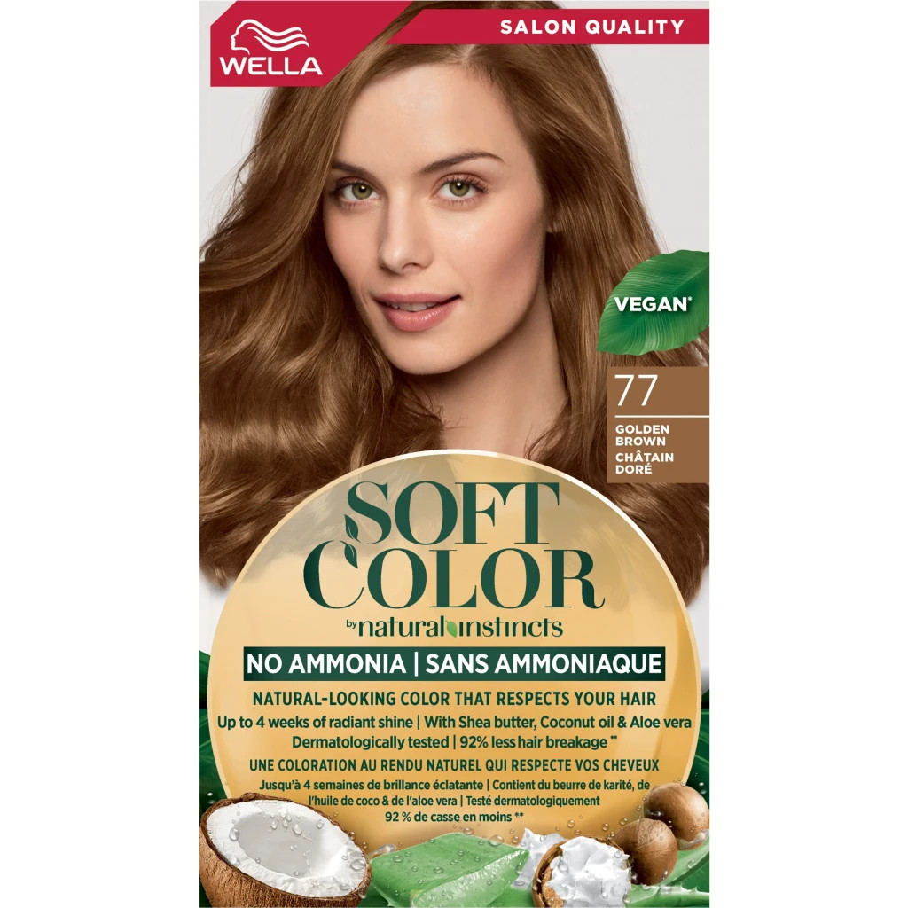 Фарба для волосся Wella Soft Color Безаміачна 77 - Золотисто-коричневий (3614228865777)