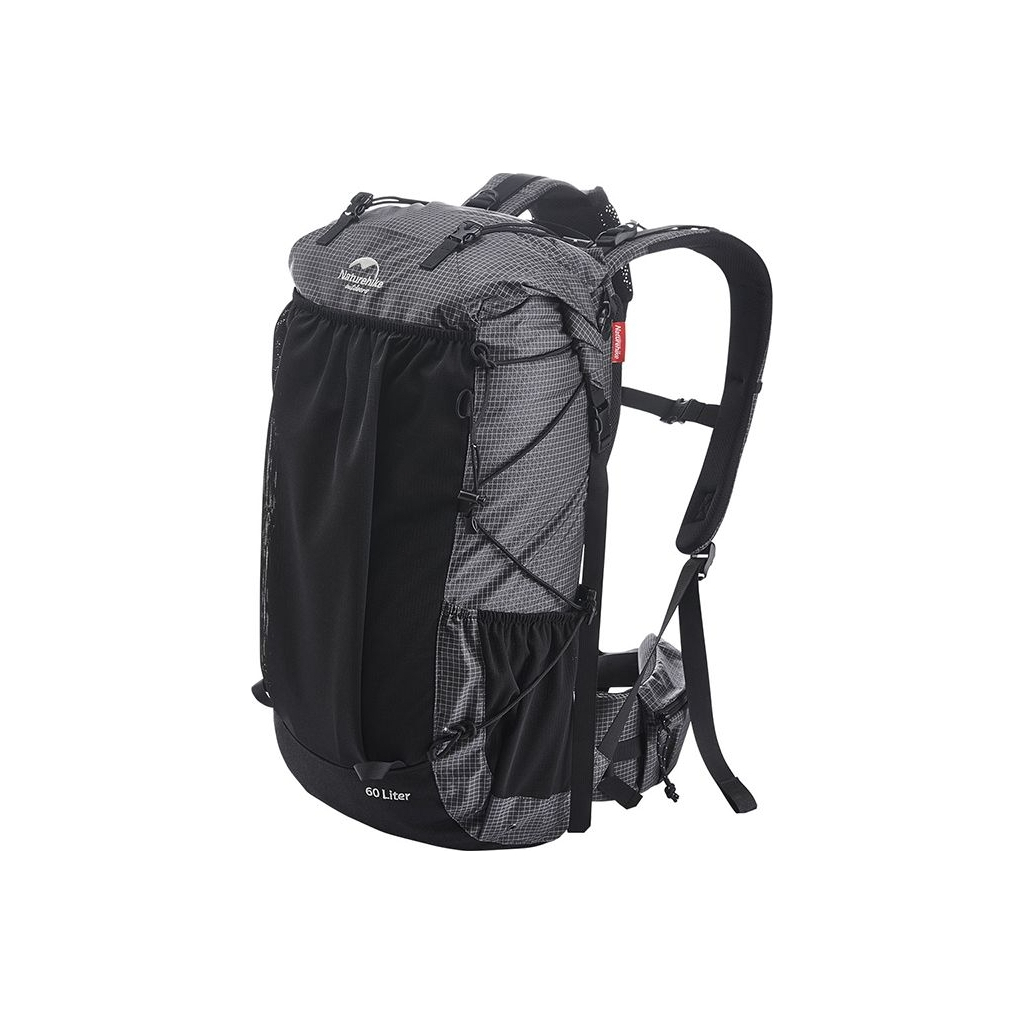 Рюкзак туристичний Naturehike Rock NH19BP095 60+5 л графіт в клітинку (6927595761649)