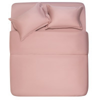 ARDESTO Mix&Match Premium bed sheet 100% cotton, light pink satin 240x260 cm (ART2426FSU)