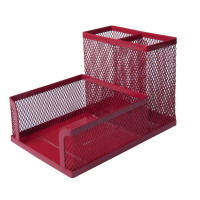 Desk set Buromax Organizer metal 104x153x98 mm Red (BM.6242-05)