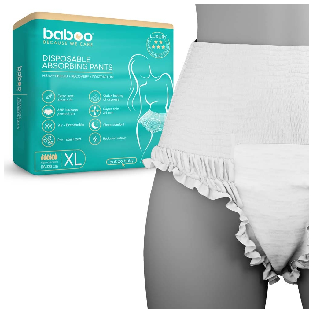 Післяпологові труси Baboo Розмір XL, 5 шт (2-114)