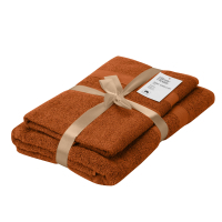 ARDESTO towel set of terry Splendid 50x90 cm, 70x140 cm, 2 pcs, 100% cotton, terracotta (ART2359TE)