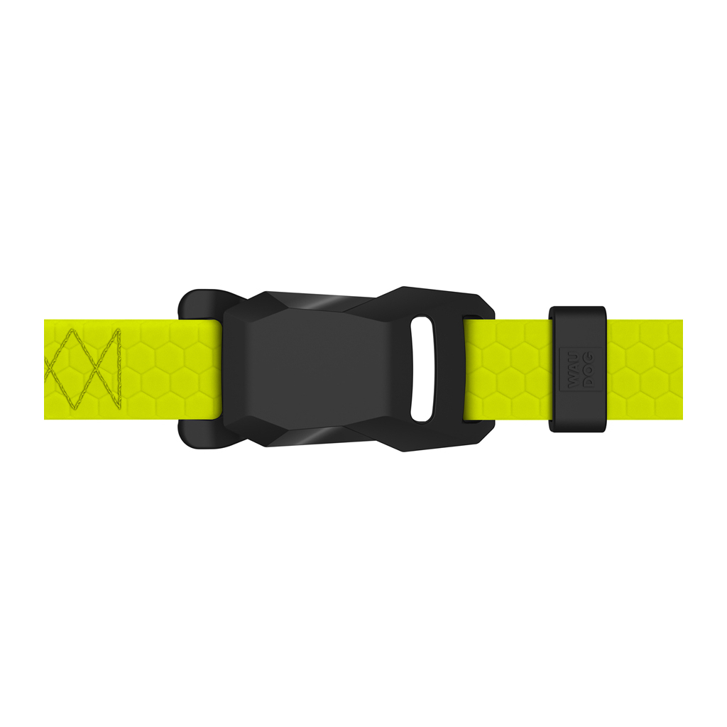 Шлея для собак WAUDOG Magnet анатомічна Н-подібна з QR-паспортом, магнітна пряжка-фастекс S лимонна (262226)