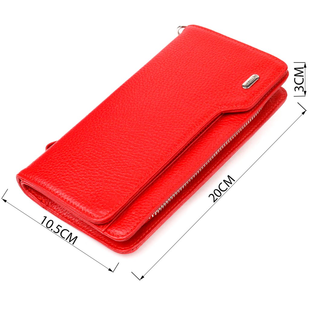 Портмоне Canpellini З натуральної шкіри Червоне (21535)