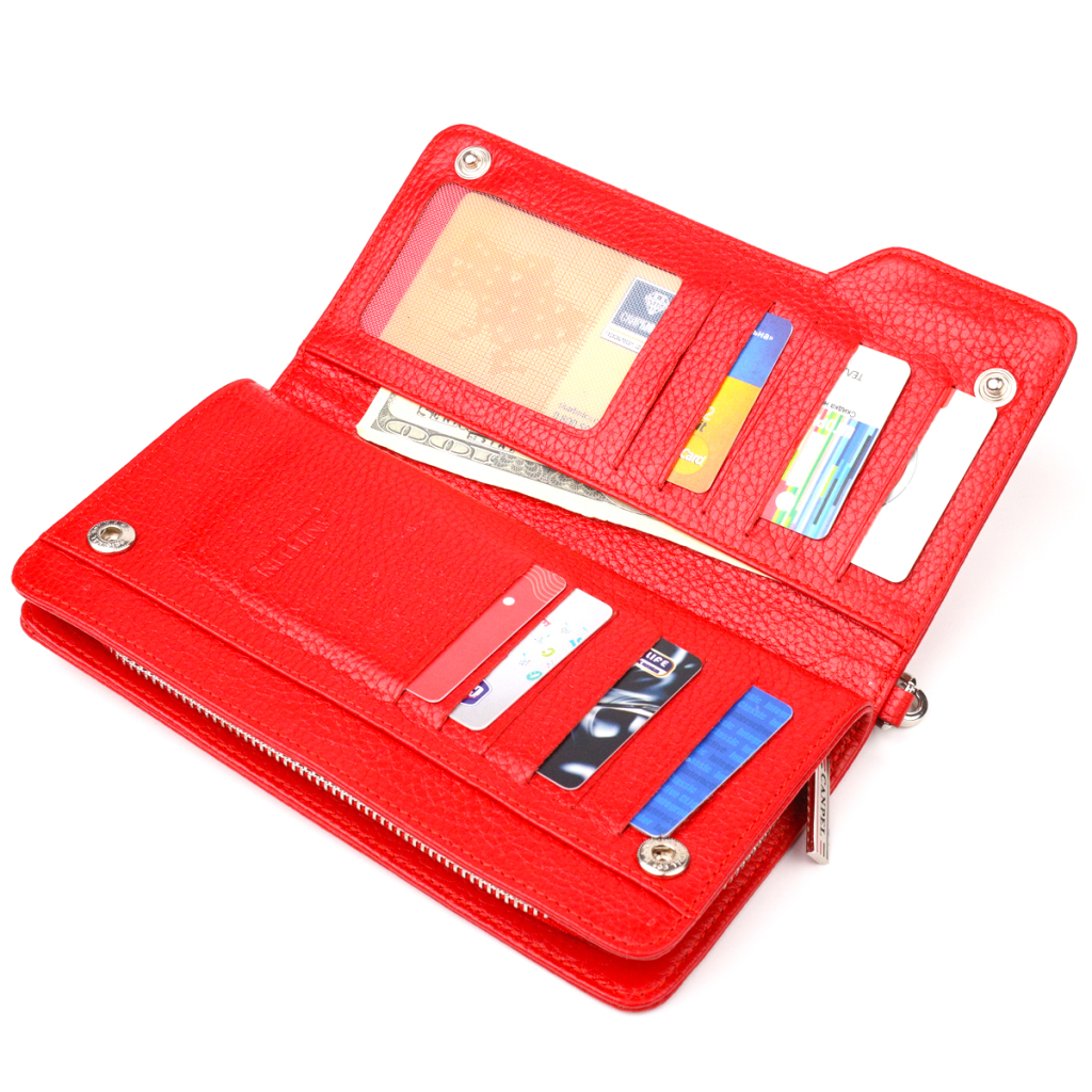 Портмоне Canpellini З натуральної шкіри Червоне (21535)