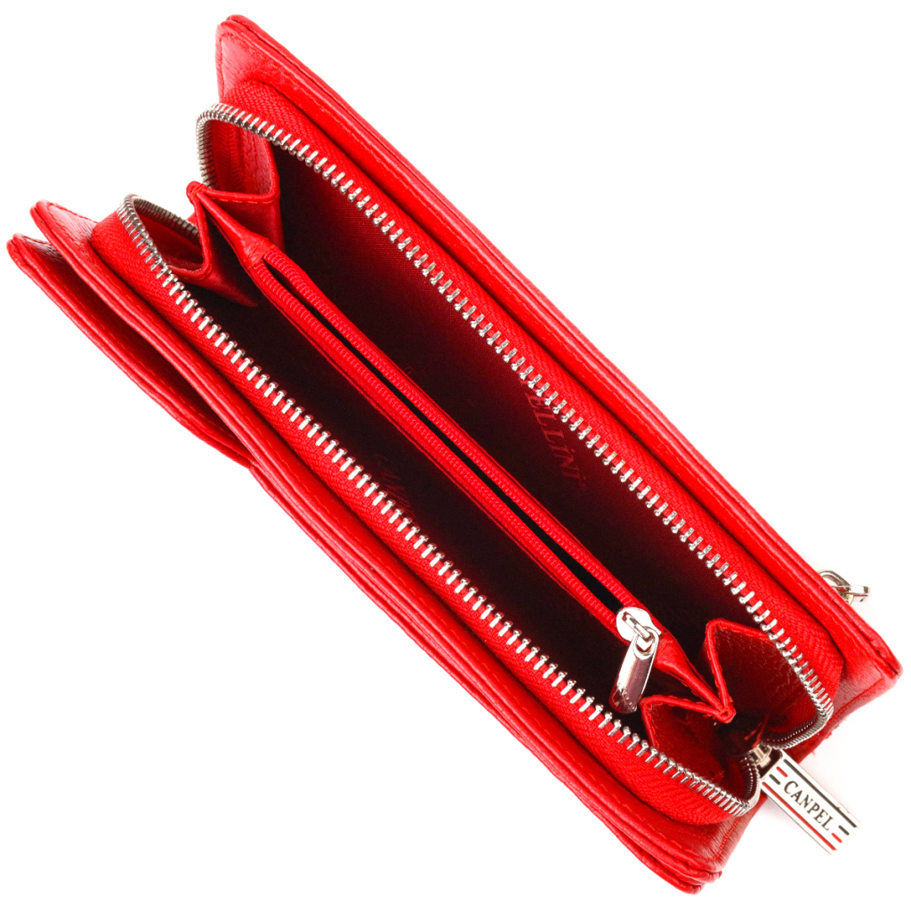 Портмоне Canpellini З натуральної шкіри Червоне (21535)