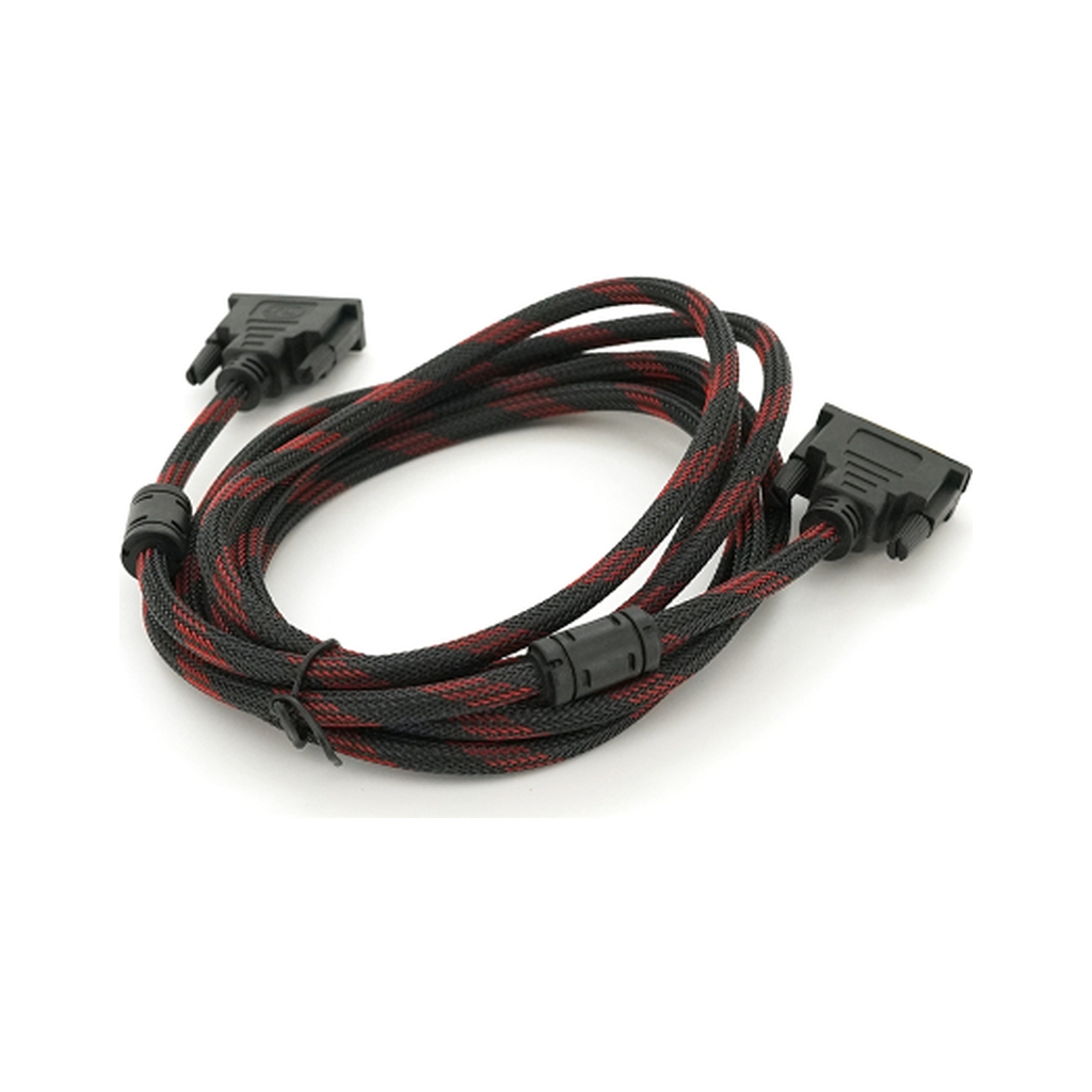 Кабель мультимедійний DVI M to DVI M 3.0m 24+1pin black/red Merlion (YT-DVI(M)/(M)NY/RD-3.0m) Кабель мультимедійний DVI M to DVI M 3.0m 24+1pin black/red Merlion (YT-DVI(M)/(M)NY/RD-3.0m)