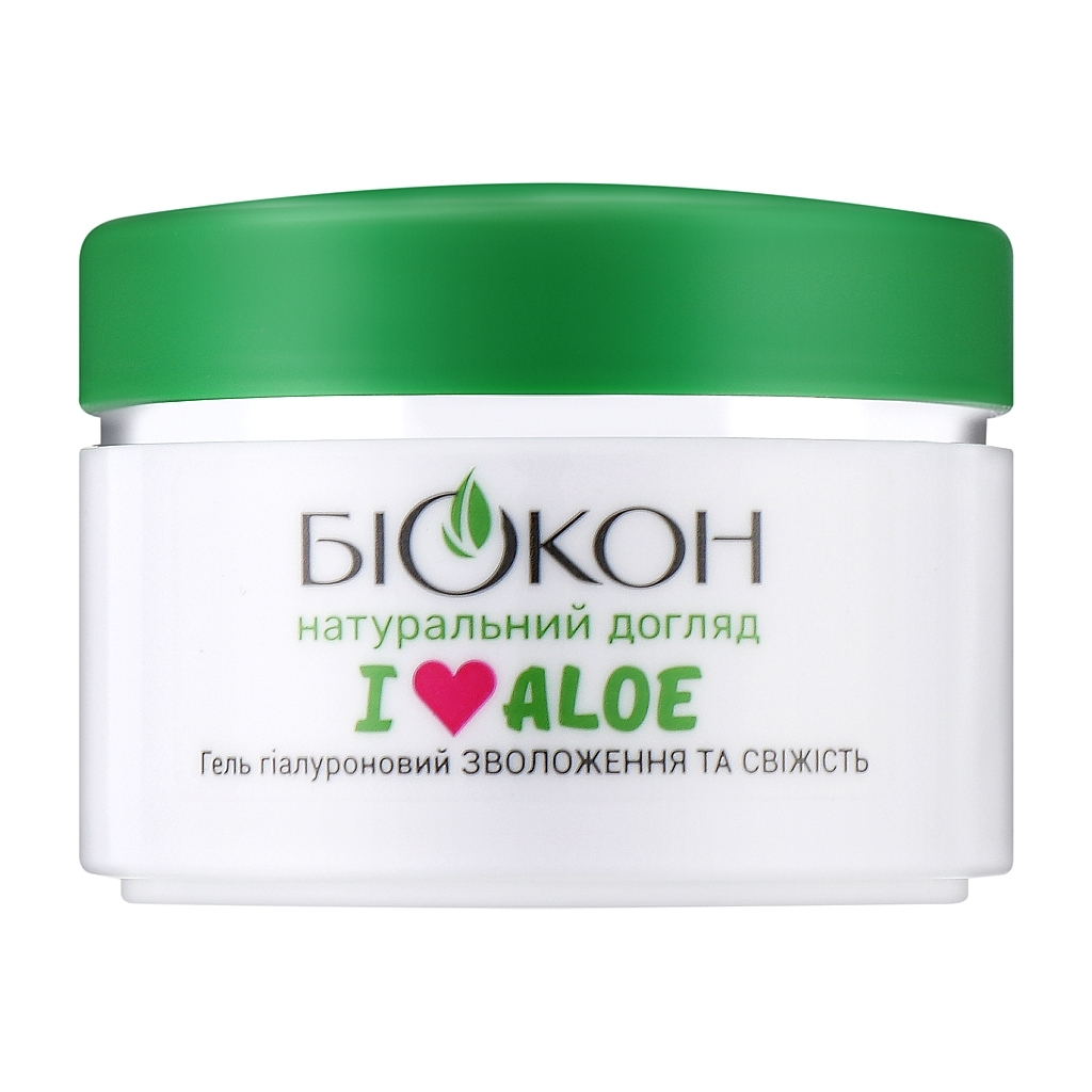 Гель для обличчя Біокон I Love Aloe Гіалуроновий Зволоження та свіжість 50 мл (4823110302262)