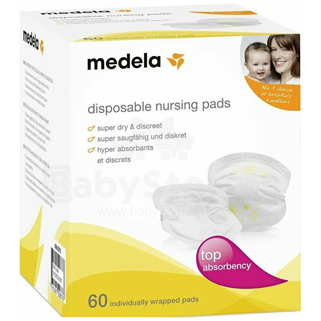 Вкладиш для бюстгальтера Medela Одноразові прокладки (Disposable Nursing Pads), 60шт. (008.0323) Вкладиш для бюстгальтера Medela Одноразові прокладки (Disposable Nursing Pads), 60шт. (008.0323)