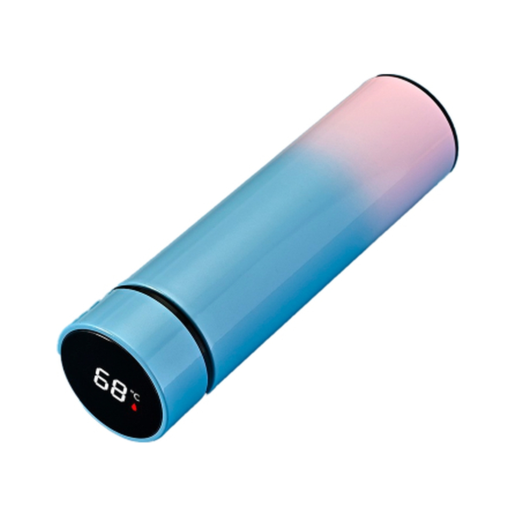 Термос Merlion з цифровим термометром 0,5 л, бузково-рожевий (SUS-304E-BlueP/500) Термос Merlion з цифровим термометром 0,5 л, бузково-рожевий (SUS-304E-BlueP/500)