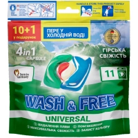 Capsules for washing Wash&Free Universal Mountain freshness 11 pcs. (4262396144379)
