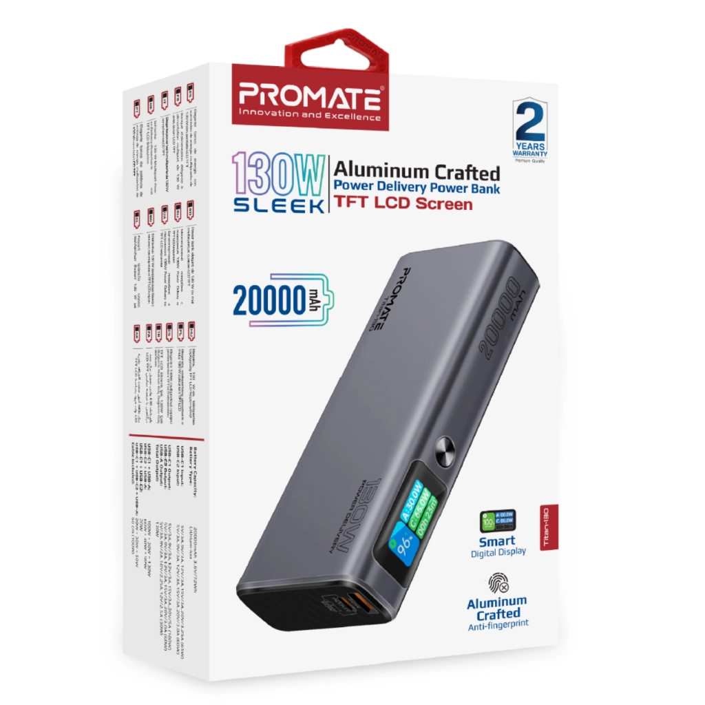 Повербанк Promate 20000mAh 130W (titan-130) Повербанк Promate 20000mAh 130W (titan-130)