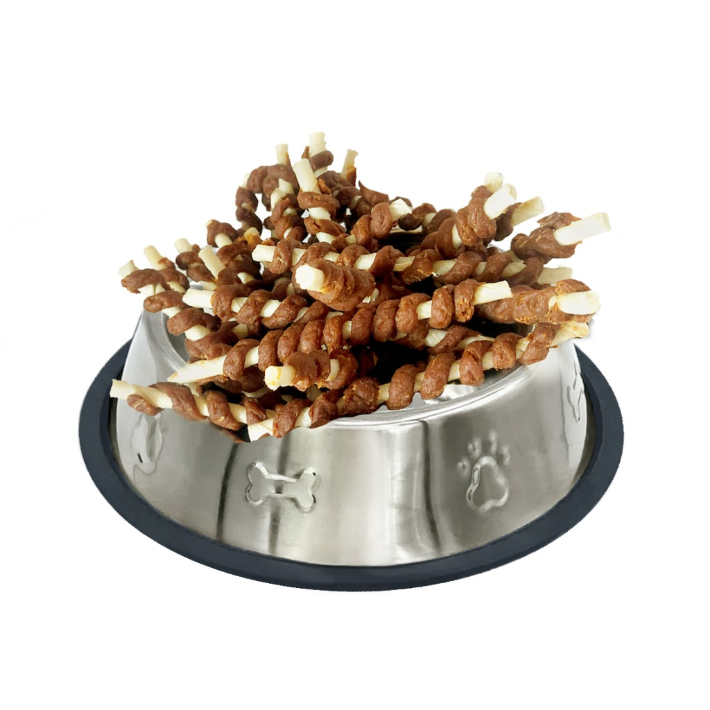 Ласощі для собак Lucky Star Куряче в'ялене м'ясо на великій кальцінованій паличці 500 г (4820144302329)