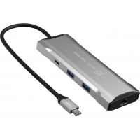 Port replicator J5create Dock-Station USB-C 10Gbps, 7-in-1 (hub/HDMI/PD/card reader) (JCD393-N)