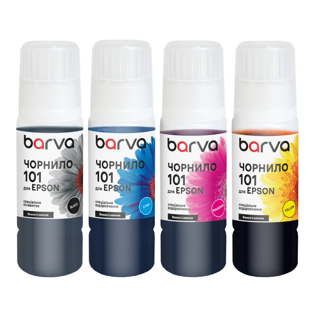 Чорнило Barva Epson 101 4х70 мл, pigm BK/C/M/Y OneKey special (E101-070-MP)